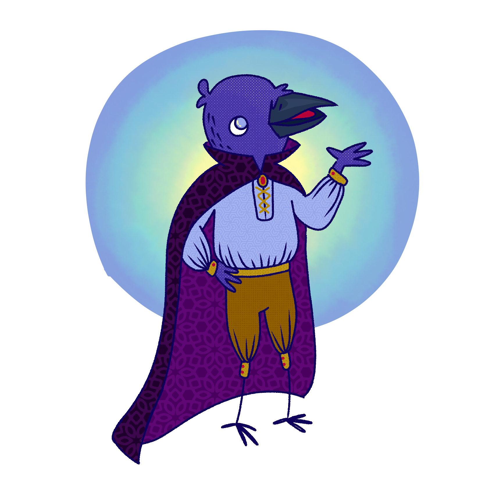 Kendra the Kenku drawn by Wing-Yee